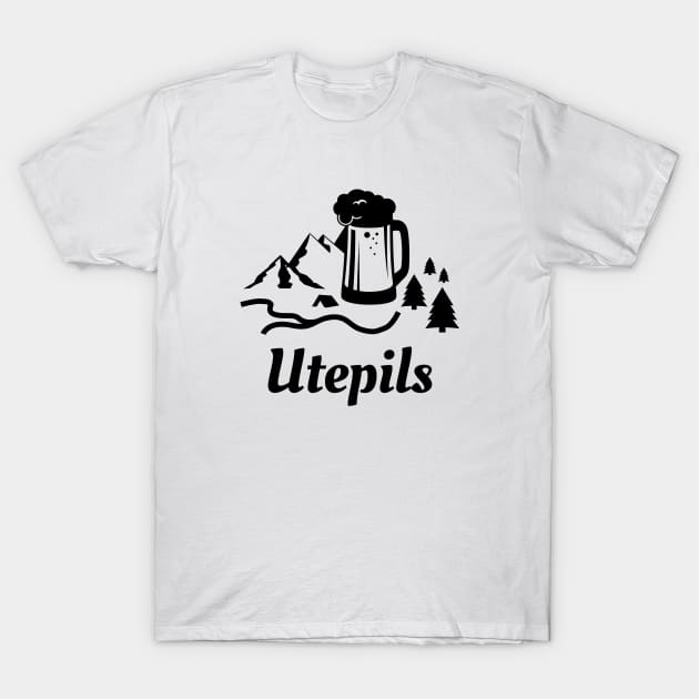 Utepils, Drinking Beer in Norway, Norwegian Word T-Shirt by Sizzlinks